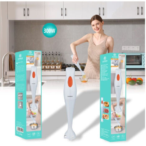 Trade Shop - Mixer Frullatore Ad Immersione 300w Trita Frutta Verdura Cucina Tritatutto Tx-9111 -
