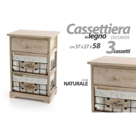 COSMA - Cassettiera 5 Cassetti Naturale L 60 cm