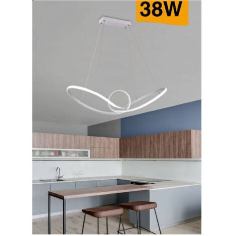 Trade Shop - MODERNE GEFLOCHTENE LED-KRONLEUCHTER-AUFHÄNGUNG 38 W LICHT 6500K 3000K 4000K A07-B -