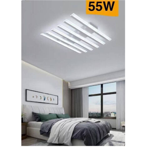 Trade Shop - MODERNE LED-DECKENLEUCHTE 55 WATT WEISSES FINISH NATÜRLICHES LICHT KALT WARM C47-B -