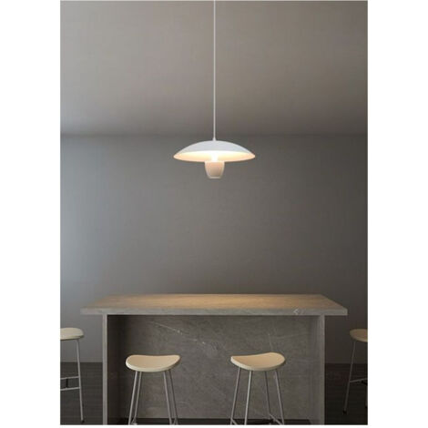 Trade Shop - MODERNE LED PENDELLEUCHTE 11W 880LM WEISS SCHWARZ WARMES LICHT IP20 LP-64 -      Weiß