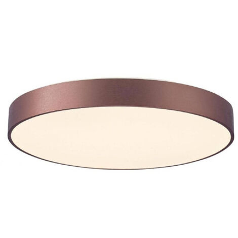 Trade Shop - MODERNE RUNDE LED-DECKENLEUCHTE 65W CCT 3000K 4000K DECKENLAMPE WANDLEUCHTE 60CM - Braun