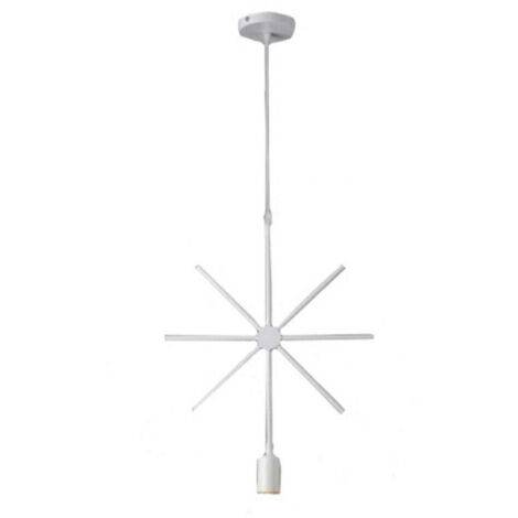 Trade Shop - MODERNE STERN-HÄNGELAMPE FÜR E27-GLÜHBIRNENFASSUNG B35-X -      Weiß