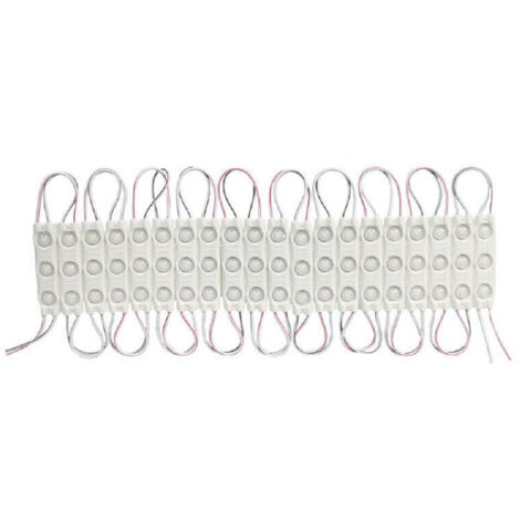 TRADE SHOP - Modulo Led 12v 2835 20 Strisce 3 Led Insegne Tabelle Vari Colori Luce 2835-12v-3 - -Bianco Freddo      -