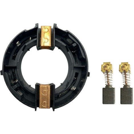 TRADE SHOP Trade-Shop Motorkohlenhalter Bürstenhalter inkl. Kohlebürsten mit Makita HP2070 HP2070F HP2071 HP2071F HR1830 HR1830F ersetzt 638236-7 CB406 CB407 CB419