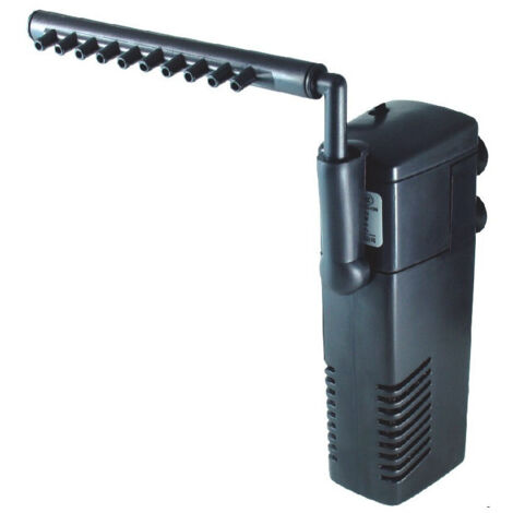 Trade Shop - Multi Filtro Interno Per Acquario Con Braccetto Doccia Ventosa F380 3w 300l/h -