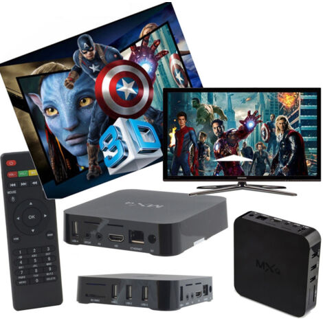 Trade Shop - MXQ ANDROID TV BOX WIFI IPTV SMART TV PLASMA LED USB SD KARTE INTERNET SMART TV -