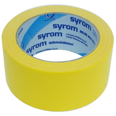 Trade Shop - Nastro Americano Giallo Telato Resistente 50 Mm X 25 Mt Sigilla Ripara Imballa -