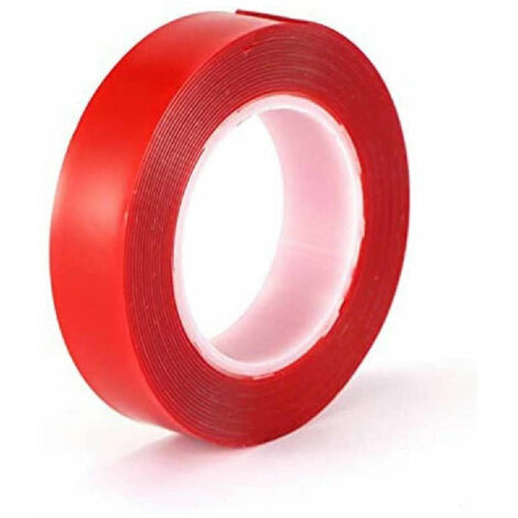 Trade Shop - Nastro Biadesivo In Acrilico Trasparente Ultra Resistente Per Strip Led 5mx20mm -
