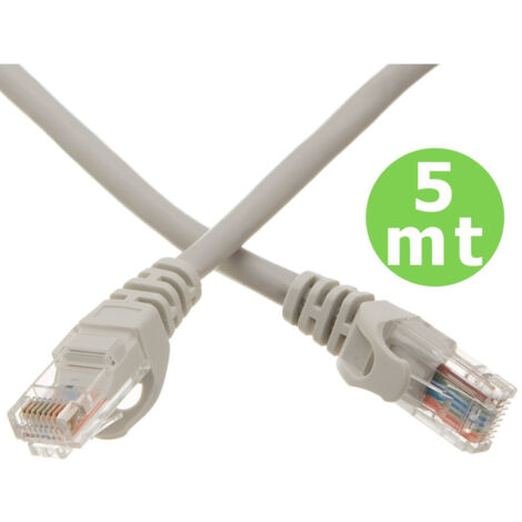 Trade Shop - NETZWERKKABEL LAN ETHERNET RJ45 5 METER KATEGORIE 5 VERLÄNGERUNG 5MT UTP -