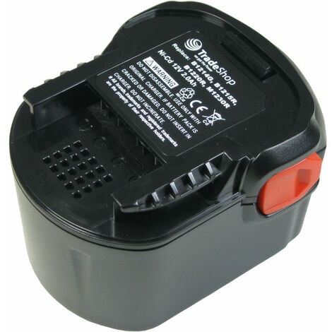 TRADE SHOP Trade-Shop NI-MH Akku, 12V / 2000mAh ersetzt 0700980320, B-1215-R, B-1220-R, M-1230-R für B-1214-G B-1215-R B-1220-R BS12G BS12X BSB12G BSB12STX BSS12RW GBSAA12V M-1230-R