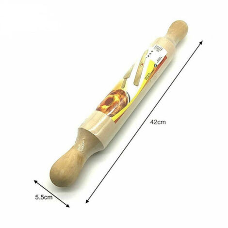 Trade Shop - NUDELHOLZ ZUM AUSROLLEN VON TEIG KÜCHENUTENSILIEN LÄNGE 42 CM -