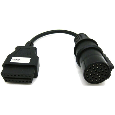 Trade-Shop OBD1 30Pin auf 16Pin OBD2 Interface Diagnose Adapterkabel kompatibel mit Iveco LKW Truck Fahrzeug mit 30-Pin Diagnoseanschluss
