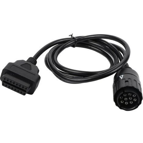 Trade-Shop OBD2 Diagnose Adapter Kabel BMW 10pin auf 16pin kompatibel mit ICOM, UniCarScan UCSI-2000, OBDLink LX, OBDLink MX, ELM327 Interface