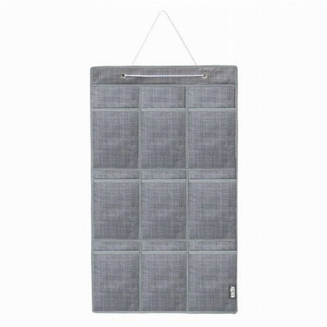 Trade Shop - Organizador Suspensión Almacenamiento 9 Bolsillos Tela Baño Dormitorio 45x78cm 69715 -