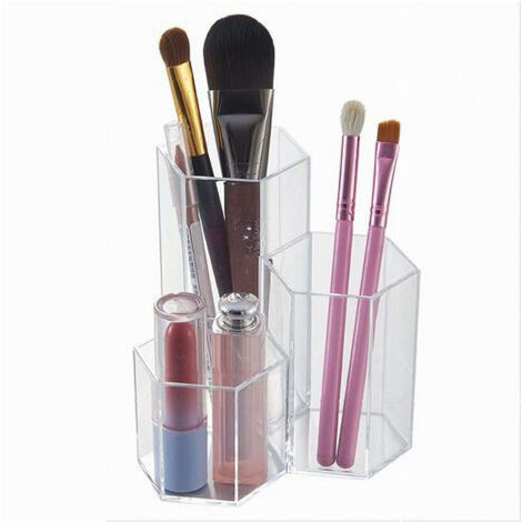 Trade Shop - Organizador Transparente Crilex Para Joyas Trucos Cosméticos Maquillaje 12x11cm 59062 -