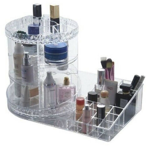 Trade Shop - Organizer 2in1 Trasparente Crilex Per Gioielli Trucchi Cosmetici Make-up 59070 -