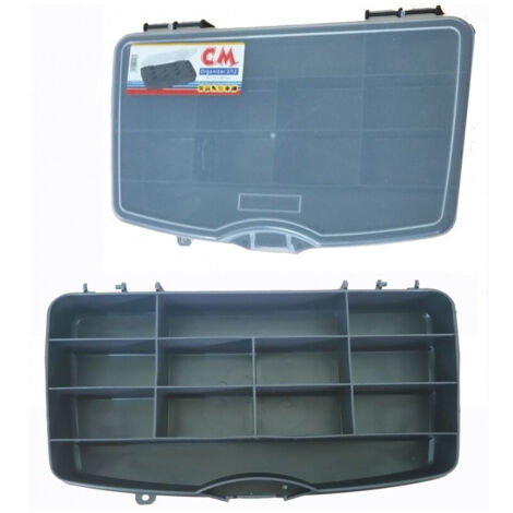 TRADE SHOP - Organizer 4 X 15.5 X 26.5cm Cassetta Attrezzi Porta Minuteria Minuterie 12 Vaschette -