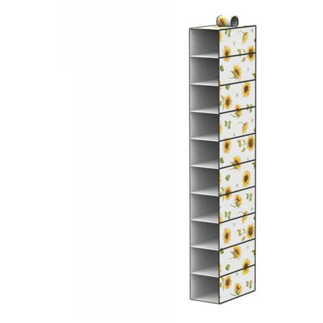 TRADE SHOP - Organizer Armadio 10 Ripiani Scaffale Pensile Porta Oggetti Borse 15x30x120 Cm -