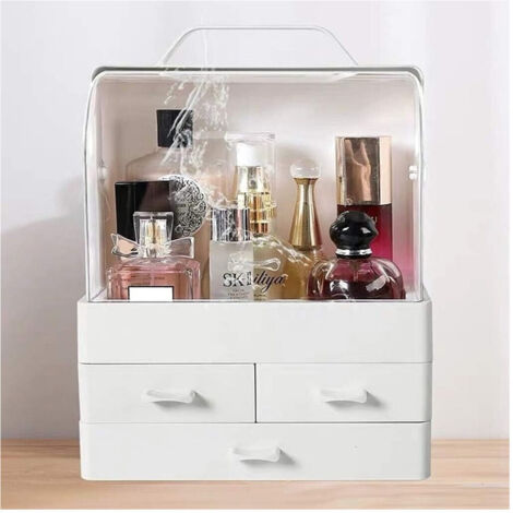 Trade Shop - Organizer Porta Trucchi Box Portagioie Impermeabile Espositore Per Cosmetici Abs -
