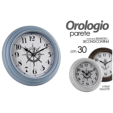 Trade Shop - OROLOGIE PARETE IN PLASTIC 30 CM SHABBY CHIC 774652 -