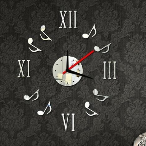 Grande orologio da parete vintage in stile retrò XXL in metallo anticato,  shabby chic, numeri romani grandi per soggiorno, parete Ø 80 cm (metallo