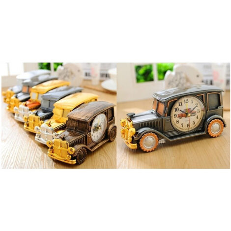 Trade Shop - OROLOGISCHE EXVEGLIA TAVOLO FORMA MACCHINA CLASSICA CAR ANALOGICA ALLARME CASA -