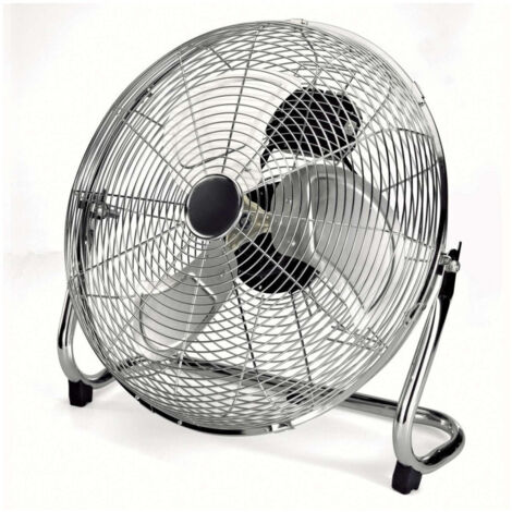 Trade Shop - OSZILLIERENDER VENTILATOR AUS ALUMINIUM MIT 3 BLÄTTERN, DURCHMESSER 40 CM, 70 W, METALLSTÄNDER -