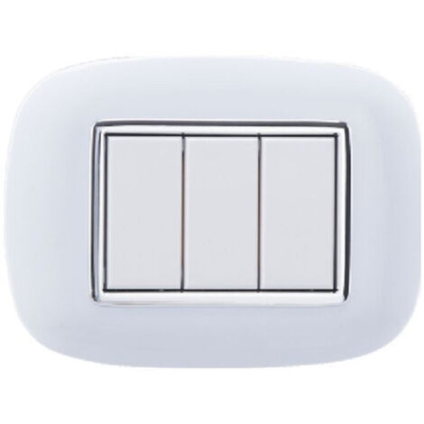 Trade Shop - OVALE PLATTE 3 4 6 MODULE WEISSE FARBE KOMPATIBEL MIT BTICINO AXOLUTE -