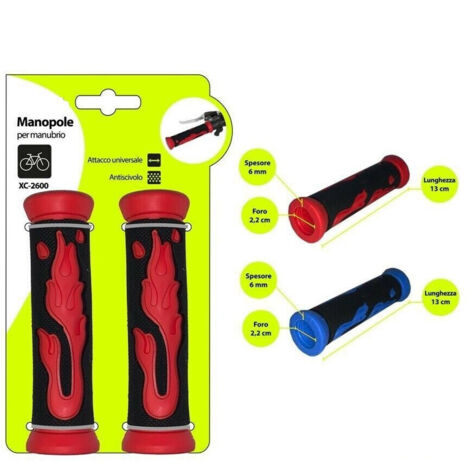 Trade Shop - Paar Lenkerknöpfe Universal Fahrradfarbene Flamme XC2600 -