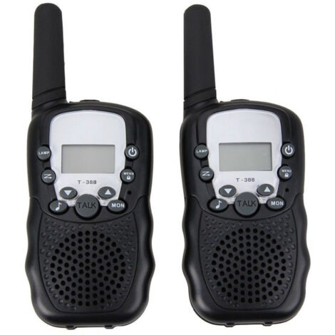Trade Shop - PAAR WALKIE-TALKIE-TRANSCEIVER 2 MEHRKANALIGE DRAHTLOSE 5 KM TASCHENLAMPE T-388 -