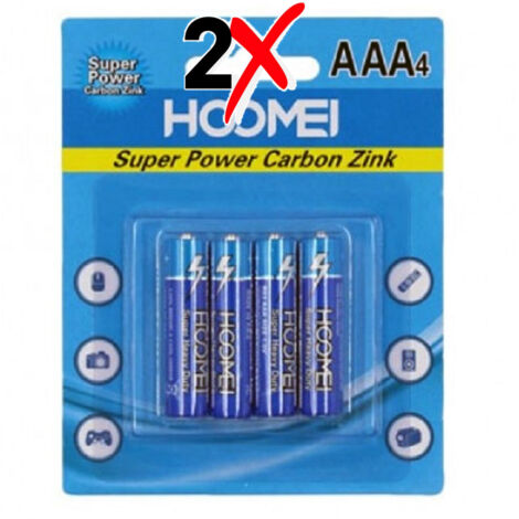 Trade Shop - PACKUNG MIT 8 SUPER POWER ZINK AAA MINI STYLUS BATTERIEN 1.5V -