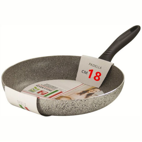 TRADE SHOP - Padella Antiaderente Antigraffio 7 Strati ø 14-16-18-20-22-24-26-28-30-32 Cm Cucina -    -18 cm   -