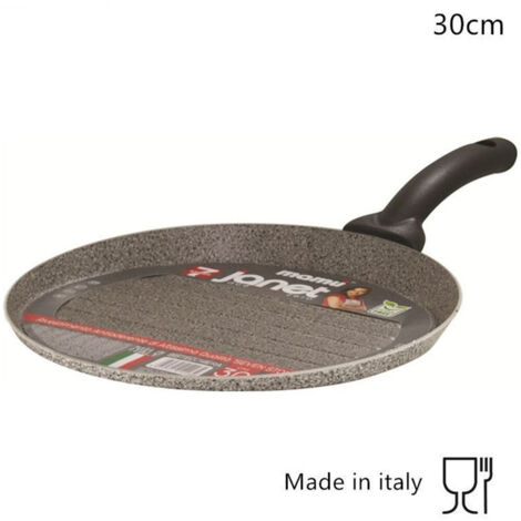 Trade Shop - PADELLA BISTECCHIERA TONDA MULTIUSO CUCINA ANTIADERENTE ANTIGRAFFIO 7 STRATI DA 26/30CM - -30 cm -