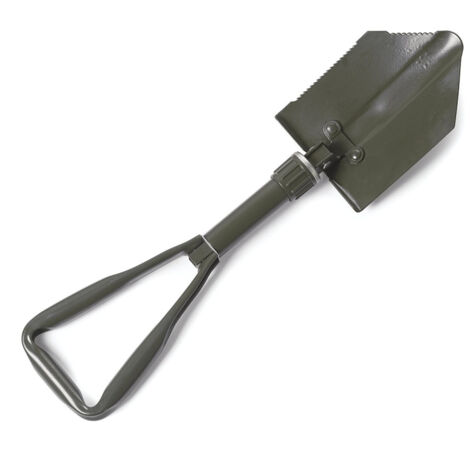 Trade Shop - Pala Plegable Nieve Coche Camping Emergencia Vio En Metal Resistente -