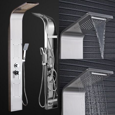 Trade Shop - Pannello Doccia Colonna Cascata Pioggia Ugelli Idromassaggio Soffione Doccetta
