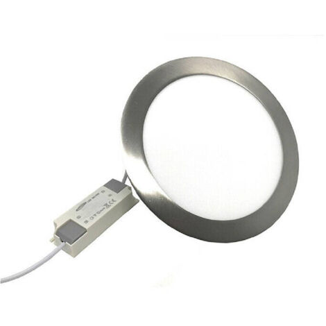 Trade Shop - Pannello Led Incasso Silver Tondo Slim 12 W Luce 6500k 3000k 4000k P155a-a -