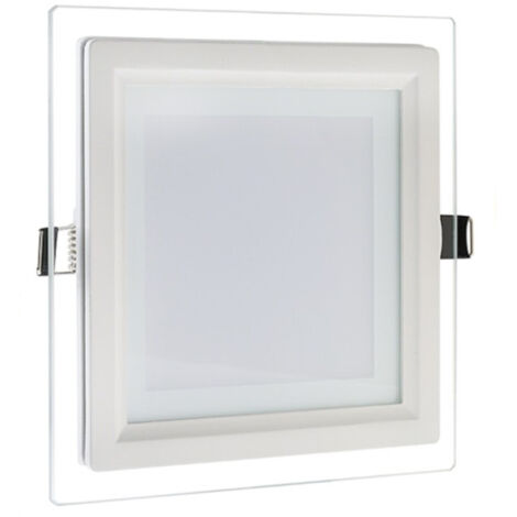 TRADE SHOP - Pannello Led Slim Quadrato Incasso Cornice Vetro 18w Cct 3000k 6500k 4000k P165e-q3c -