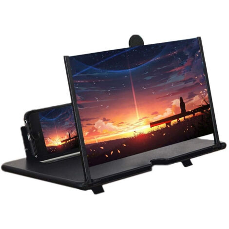 Trade Shop - Pantalla 3d De Lupa 12 "para Móvil De Teléfono Inteligente Móvil Películas De Video -