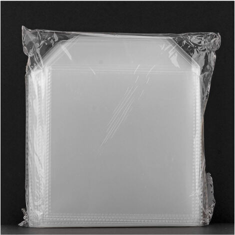 Trade Shop - Paquete De 100 Bolsas De Plástico Transparente Para Cajas Cd Dvd De 100 Micras -
