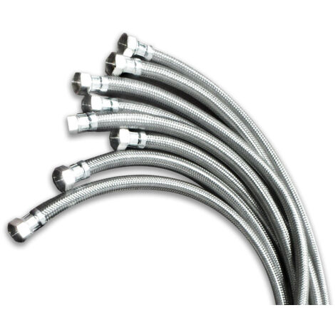Trade Shop - Par De Mangueras De Ducha De 40 Cm Para Lavabos De Baño Fregaderos De Cocina -