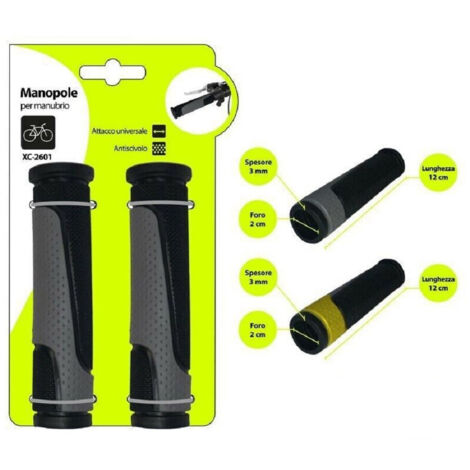 Trade Shop - Par De Perillas De Manillar Bicicleta Bicicleta Universal Dos Tonos Xc-2601 -