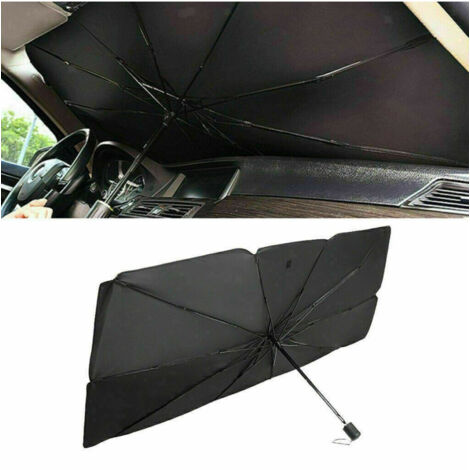 Trade Shop - Paraguas Para Coche Parasol Parabrisas Protección Solar Apertura Rápida -