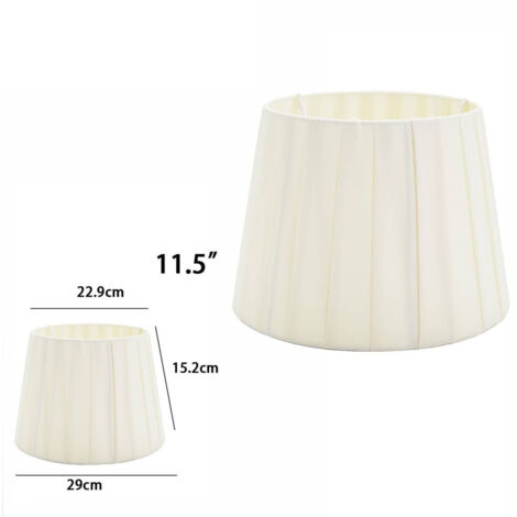 TRADE SHOP - Paralume Conico Cilindro Moderno Ricambio Per Lampada E Applique In Tessuto Tnt - Bianco   -11,5"   -