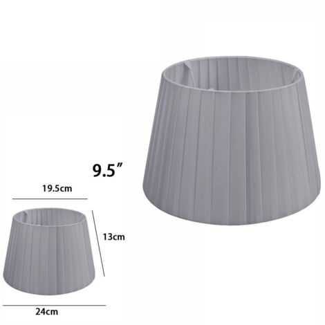 TRADE SHOP - Paralume Conico Cilindro Moderno Ricambio Per Lampada E Applique In Tessuto Tnt - Grigio Scuro -9,5" -