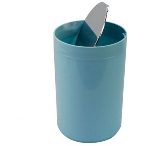 Trade Shop - PATTUMIERA CESTINO SECCHIO RIFIUTT CELESTE ARREDO BAGNO COPERCHIO BASCULANTE 79891 -