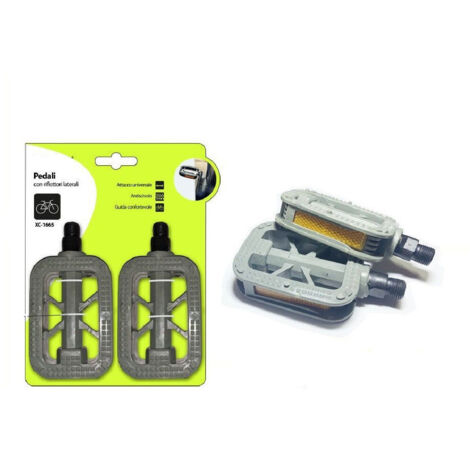 Trade Shop - Pedales Con Reflectores Laterales Antideslizantes Para Catarifrangenti Bicycle Xc-1665 -