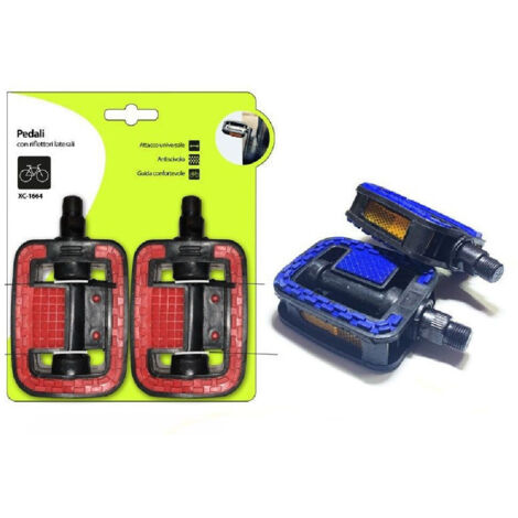 TRADE SHOP - Pedali Per Bicicletta Con Catarifrangenti Attacco Universale Antiscivolo Xc-1664 -