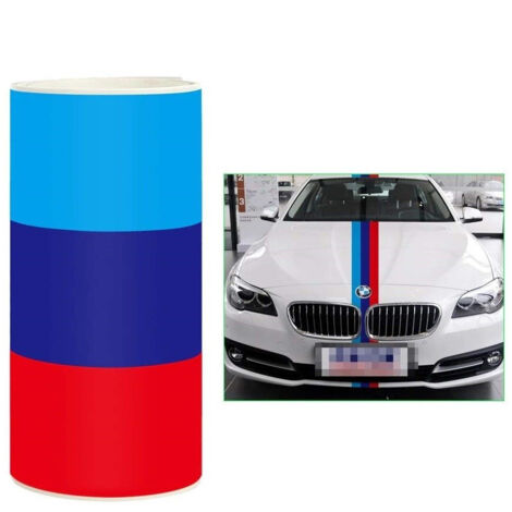 TRADE SHOP - Pellicola Carbonio Striscia Rossa Blu Ws1046 15x500 Cm Adesiva Wrapping Auto -