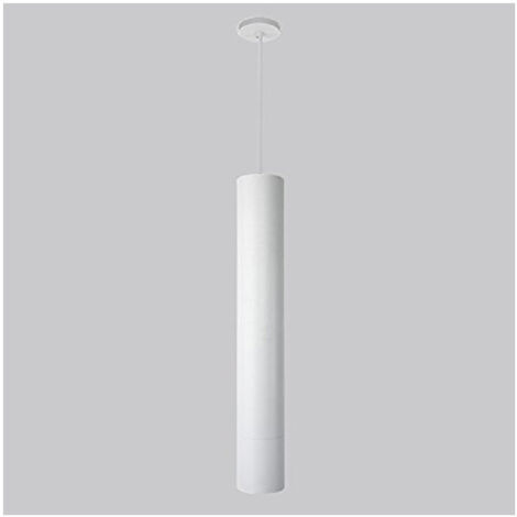 Trade Shop - Pendent Lampadaria Barra Tonda Bianco 50x60cm Soffitto Luce Led Applique -